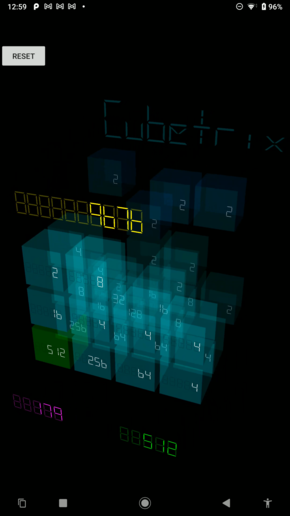 A screenshot of Cubetrix in action.