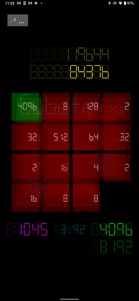 A screenshot of the app faintly showing the new cyan raio displayed between the purple moves, and the green maxValue.